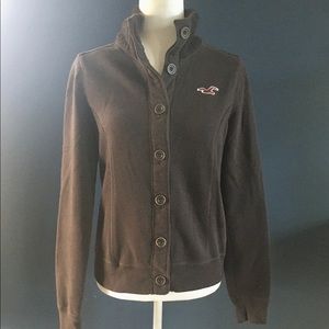 Hollister Size MEDIUM brown sweater jacket